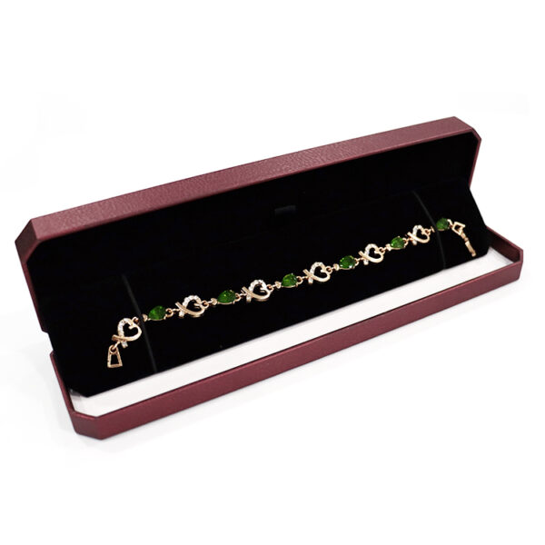 Carmine Color PU Leahter Jewelry Gift Box