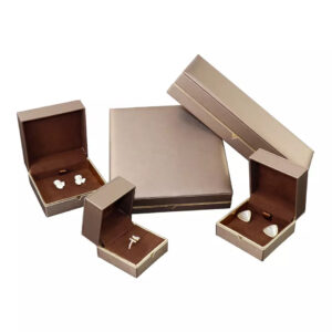 Gold PU Leather Jewelry Box