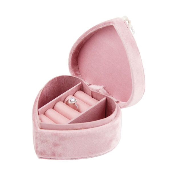 Heart Shaped Velvet Gift Jewelry Box