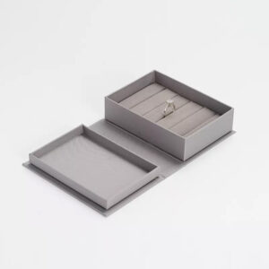 صندوق مجوهرات ورقي من الجلد